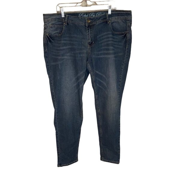 Rebel by Right Rachel Women Plus Size 22 Blue Jeans Denim Stretch Skinny Casual - Picture 2 of 12